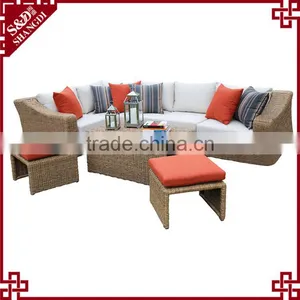 Latest Design Used Sectional Sofas Outdoor Rattan Weave Garden Sofa Set thumbnail-1