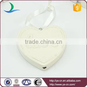 Heart Shape Ceramic Decoration With Love Relief thumbnail-5