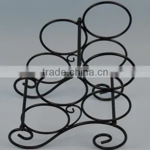 Store More Black Metal Wine Rack Bottle Holder-4 Bottles thumbnail-1
