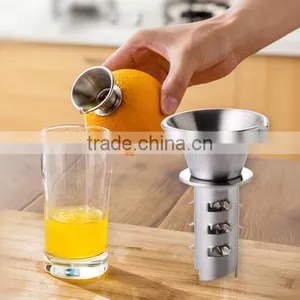 CY179 Stainless Steel Fruit Vegetable Tools Lemon Juicer Manually Squeezers thumbnail-1