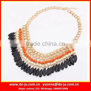 Black Beads Sdfashion Statement Necklaces thumbnail-1
