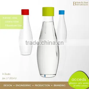 Hot Selling Borosilicate Fancy Water Glass Bottle BPA Free thumbnail-1