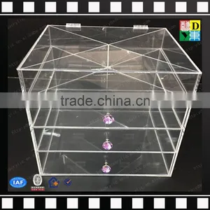 2016 Manufacturer Supply 3/4/5/6 Drawer Acrylic Makeup Organizer Wholesale thumbnail-5