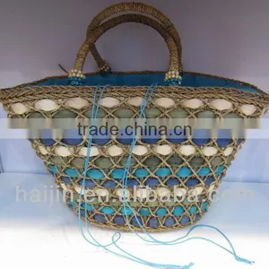 Natural Seagrass Handmade Fashion Hand Bag thumbnail-1