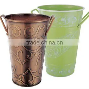 Galvanized Steel Flower Bucket Pots Wholesale thumbnail-1