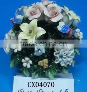 Ceramic Flower Basket thumbnail-1