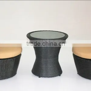 Creative Rattan Furniture Rattan Coffee Table and Chairs thumbnail-2