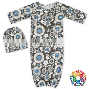 Long Sleeves Infant Toddle Baby Beige Sleeper Gowns thumbnail-4