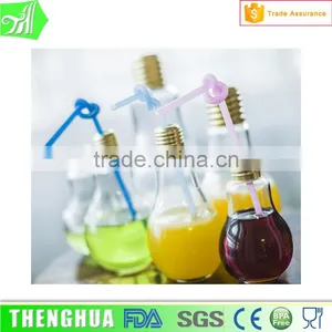 Factory Supply Screw Alu.Cap Wholesale Plastic Drinking Beverage Bottle Light Bulb Juice Bottle thumbnail-1