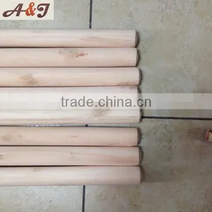 Wood Color Broom Stick With Metal Screw thumbnail-1