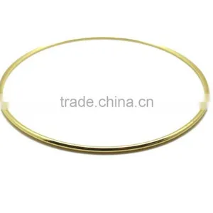 Round Ring With High Quality Butt Welded, Bright Brass Color Metal O Ring, Steel Wire Rings ID 10" thumbnail-2
