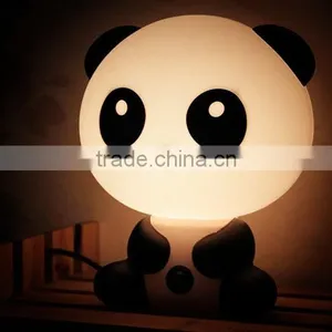 Night Lights, LED Night Light Silicone Soft Lovely Panda Lighting Sleep-conducive Table Lamp Fits For Kids Children Baby Bedroom thumbnail-2