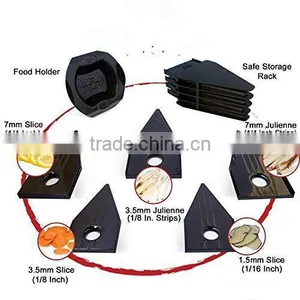 The Mandoline Slicer Vegetable Cutter Stainless Steel Kitchen Grater Chopper Blade thumbnail-2