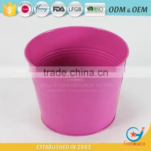 Decorative Plant Pot Covers Outdoor Metal Garden Galvanised Plant Pots thumbnail-2