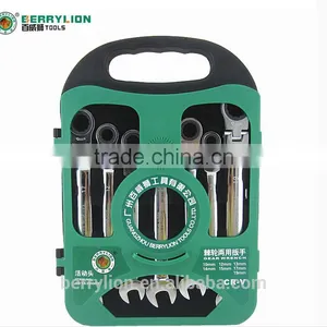 Berrylion Hot Sell Wrench Set 7pcs Ratchet Wrench Set CR-V Steel Ratchet Wrench Set thumbnail-2