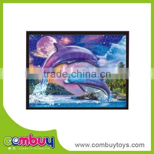 Children 3D Dolphin Toy Diy Paper Board Jigsaw Puzzle Frames thumbnail-1
