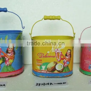 Newest Metal Zinc Flower Pot With Printing thumbnail-5