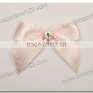 Rhinestone Centers Pre Made Satin Ribbon Bow thumbnail-1