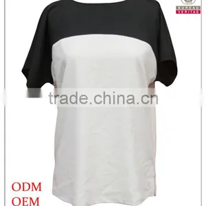 Trendy Simple Design Short Sleeve Boat Neckline Corporate Blouses for Women thumbnail-1