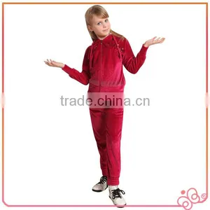 Customized Velour Winter Girl's Set Cheap China Wholesale Kids Clothing thumbnail-1