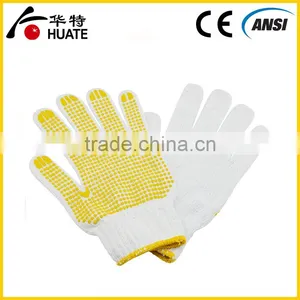 CE Standard Working Gloves,safety Pvc Dotted Cotton Gloves thumbnail-1