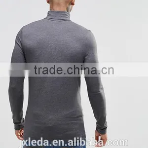 Men Extreme Muscle Skinny Fit Roll Neck Long Sleeve Tee Shirt OEM China Manufacturers thumbnail-2