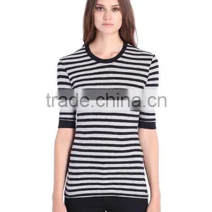 High Quality Round Neck Girls Shorts Sleeve Tight t Shirt thumbnail-1