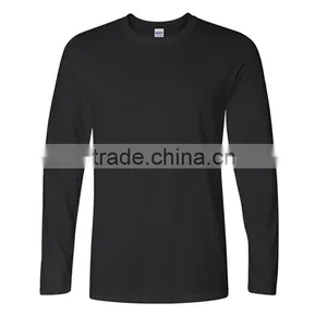China Factory Direct Wholesale Plain Blank Long Sleeves Mens T-Shirt For Printing thumbnail-1