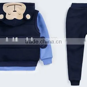 Custom Fashion and Quality Baby Girls Boys Winter Warm 3pcs Clothing Sets thumbnail-2