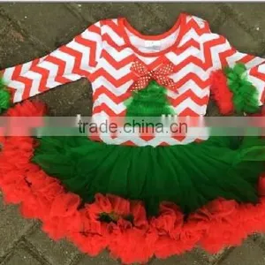 2014 New Hot Christmas Tree Chevron Dress thumbnail-1