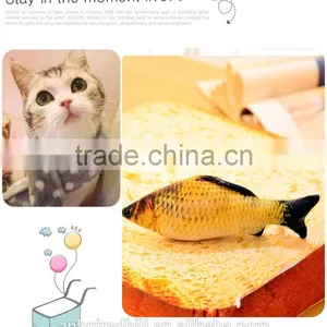 R1931H New Design Wholesale Soft Plush Pet Dog and Cat Mat Pet Bed With Bread Shape thumbnail-2
