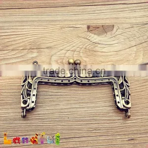 10.5cm M Shape Square Vintage Gold Sewing Kiss Lock Clutch Purse Frame thumbnail-4