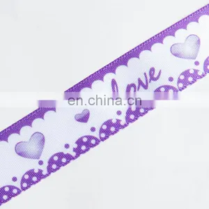 Wholesale Valentine's Day Romantic Love Heat Transfer Printed Ribbon thumbnail-6