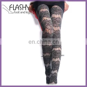 Ladies Fashion Fishnet Flower Floral Sheer Sexy Tights thumbnail-1