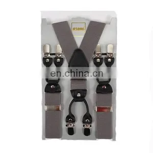 Factory Direct Sale 3.5cm Muti Colors Top Strong Quality Clips Men Suspenders thumbnail-6