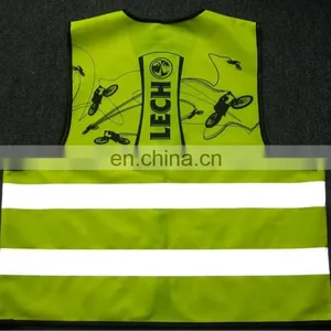 New Attractive Looking no Printing Foldable Reflective Safety Vest/jacket thumbnail-2