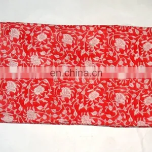 Hand Block Cotton Print Fabric Natural Sewing Indian Voile Fabric thumbnail-1