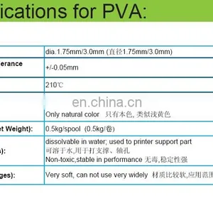Good Quality and Price PVA Filament 1.75 3 mm 0.5kg for 3D Printer thumbnail-6