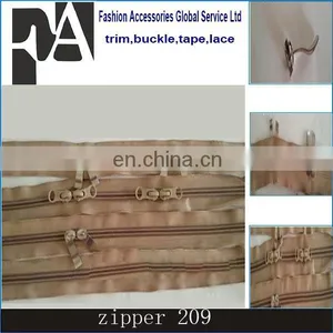 Wholesale Long Chain Cheap Price Double End Nylon Zipper for Accessories Clothing thumbnail-1