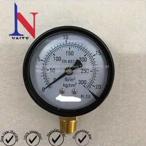 50mm Black Steel Case Double Scale Pressure Gauge Manometer thumbnail-1
