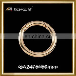 2016 Custom Zinc Alloy Key Ring Buckle For Bag, Nickle Plated Spring Loaded Ring thumbnail-2
