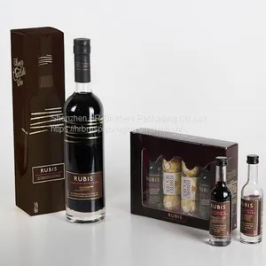 Wholesale Hot Sale Custom Square Luxury Black Paperboard Paper Wine Box thumbnail-3