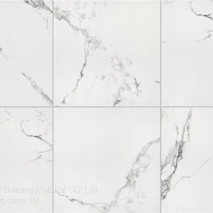 Hot Selling 60x60cm Carrara Whites Glossy GLazed Marble Look Porcelain Floor Tiles thumbnail-4