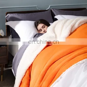 Heavy Big Size Thick Picnic Washed Plush Sherpa Blanket In Bulk thumbnail-6