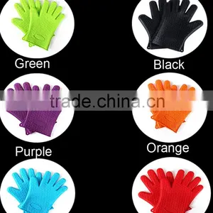 Customize Silicone Massage Glove Kitchen Glove FDA Soft Red Oven Gloves thumbnail-6