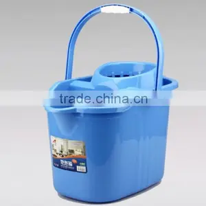 High Quality Plastic Cleaning Mop Bucket With Wringer and Wheel thumbnail-1