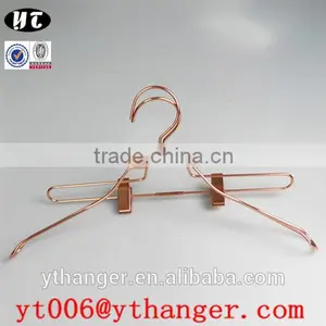 Hot Sale Wide Shoulder Copper Metal Wire Hanger for Coat thumbnail-2