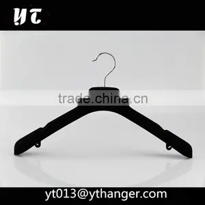 CY-631 Custom Flocking Plastic Hanger Velvet Plastic Hangers for Wide Shoulder Supplier's Choice thumbnail-3