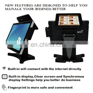 Cashier Machine Paper Making Android All One Dual 300cd/m2 New Model Touch Screen Pos System thumbnail-3