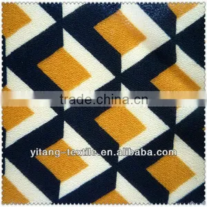 Printed Check Pattern Chiffon Fabric thumbnail-1